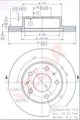 Villar 628.0279 - Disque de frein cwaw.fr