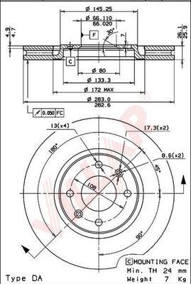 Villar 628.0275 - Disque de frein cwaw.fr