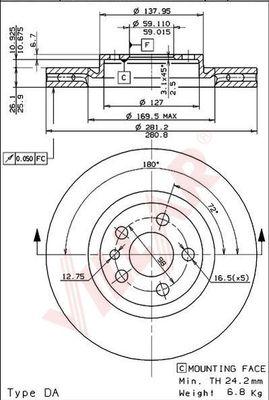 Villar 628.0276 - Disque de frein cwaw.fr