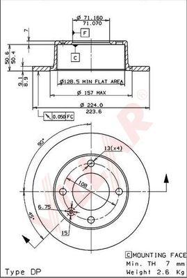 Villar 628.0270 - Disque de frein cwaw.fr