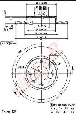 Villar 628.0278 - Disque de frein cwaw.fr