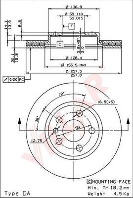 Villar 628.0277 - Disque de frein cwaw.fr