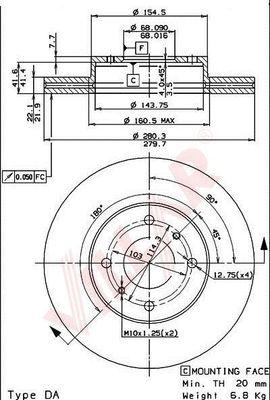 Villar 628.0740 - Disque de frein cwaw.fr