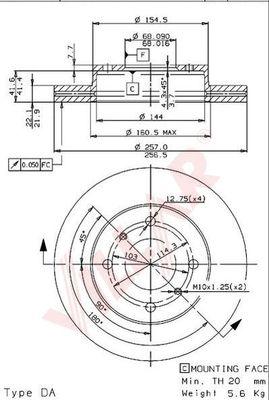 Villar 628.0735 - Disque de frein cwaw.fr