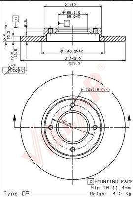 Delphi BG2463 - Disque de frein cwaw.fr