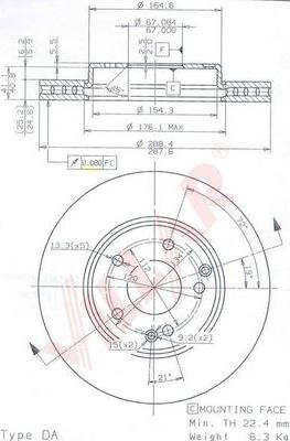 Villar 628.1918 - Disque de frein cwaw.fr