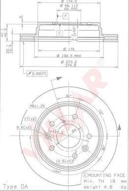 Villar 628.1982 - Disque de frein cwaw.fr