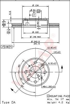 Villar 628.1496 - Disque de frein cwaw.fr