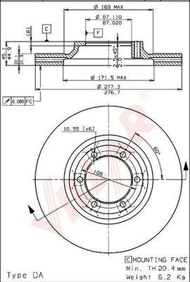 Villar 628.1406 - Disque de frein cwaw.fr