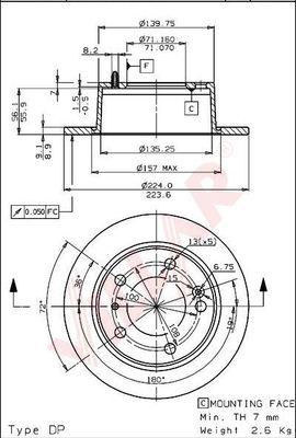 Villar 628.1419 - Disque de frein cwaw.fr