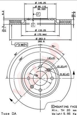 Villar 628.1411 - Disque de frein cwaw.fr