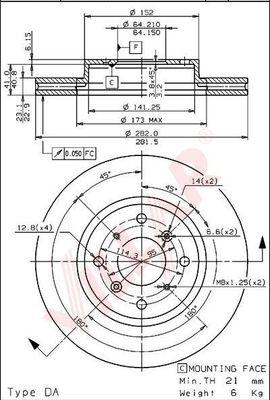 Villar 628.1489 - Disque de frein cwaw.fr