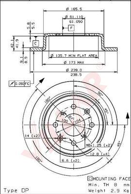 Villar 628.1484 - Disque de frein cwaw.fr