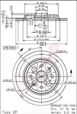 Villar 628.1480 - Disque de frein cwaw.fr