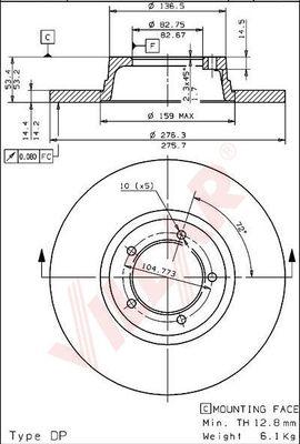 Villar 628.1436 - Disque de frein cwaw.fr