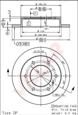 Villar 628.1430 - Disque de frein cwaw.fr