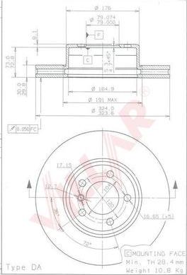 Villar 628.1425 - Disque de frein cwaw.fr