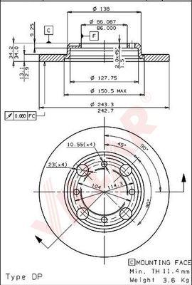 Delphi BG809 - Disque de frein cwaw.fr