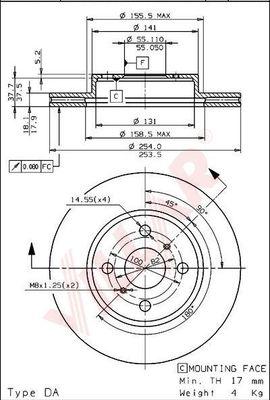 Villar 628.1590 - Disque de frein cwaw.fr