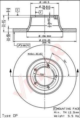 Villar 628.1546 - Disque de frein cwaw.fr