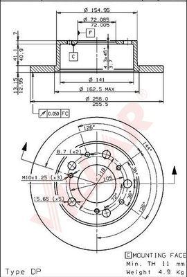 Villar 628.1566 - Disque de frein cwaw.fr