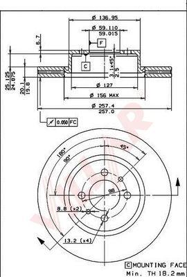 Villar 628.1505 - Disque de frein cwaw.fr