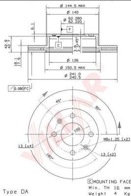 Villar 628.1512 - Disque de frein cwaw.fr