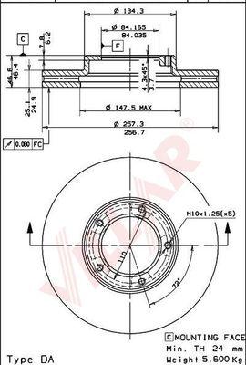 Villar 628.1589 - Disque de frein cwaw.fr