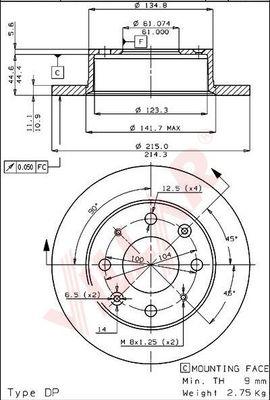 Villar 628.1528 - Disque de frein cwaw.fr