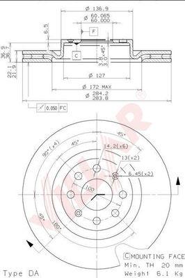 Villar 628.1574 - Disque de frein cwaw.fr