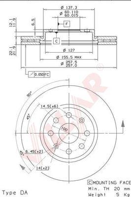 Villar 628.1575 - Disque de frein cwaw.fr