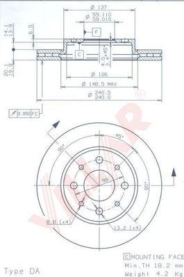 Villar 628.1571 - Disque de frein cwaw.fr