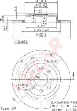 Villar 628.1573 - Disque de frein cwaw.fr