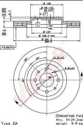 Villar 628.1572 - Disque de frein cwaw.fr