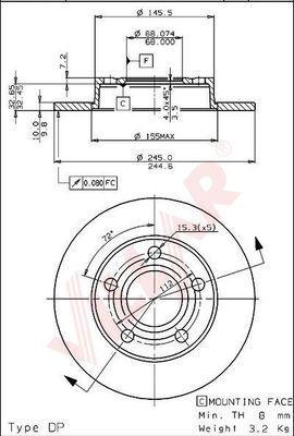 Villar 628.1697 - Disque de frein cwaw.fr