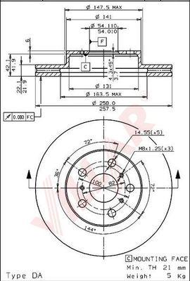 Villar 628.1644 - Disque de frein cwaw.fr