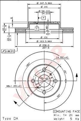 Villar 628.1643 - Disque de frein cwaw.fr