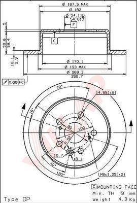 Villar 628.1642 - Disque de frein cwaw.fr