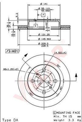 Villar 628.1604 - Disque de frein cwaw.fr