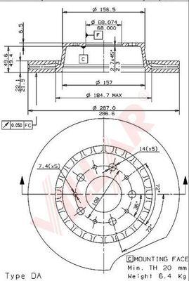 Villar 628.1618 - Disque de frein cwaw.fr