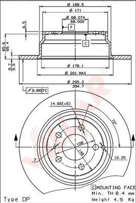 Villar 628.1612 - Disque de frein cwaw.fr