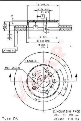 Villar 628.1688 - Disque de frein cwaw.fr