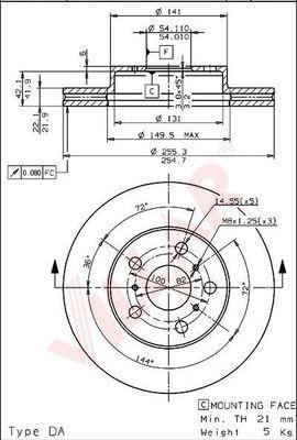 Villar 628.1638 - Disque de frein cwaw.fr