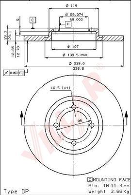 Villar 628.1624 - Disque de frein cwaw.fr