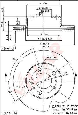 Villar 628.1626 - Disque de frein cwaw.fr