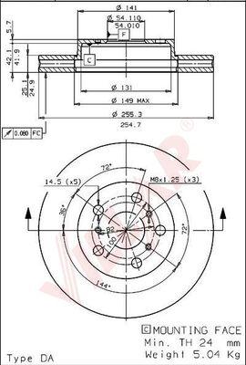 Villar 628.1674 - Disque de frein cwaw.fr