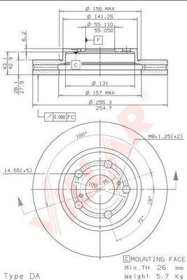 Villar 628.1671 - Disque de frein cwaw.fr