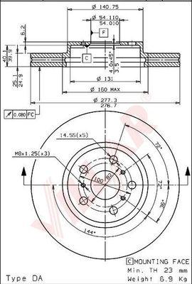 Villar 628.1673 - Disque de frein cwaw.fr