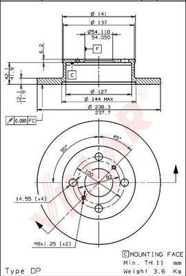 Villar 628.1677 - Disque de frein cwaw.fr