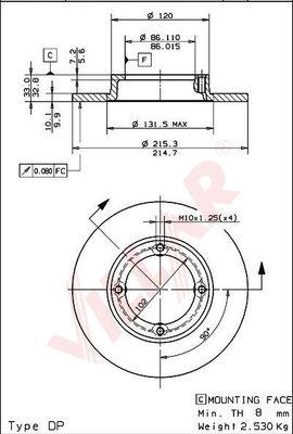 Villar 628.1099 - Disque de frein cwaw.fr